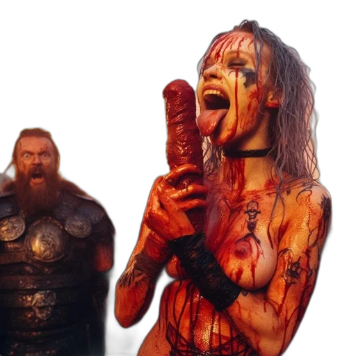 concept art, fire, woman, fake transparent PNG cut-out