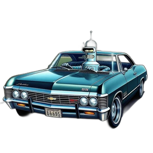 car, robot, concept art, photorealistic transparent PNG cut-out