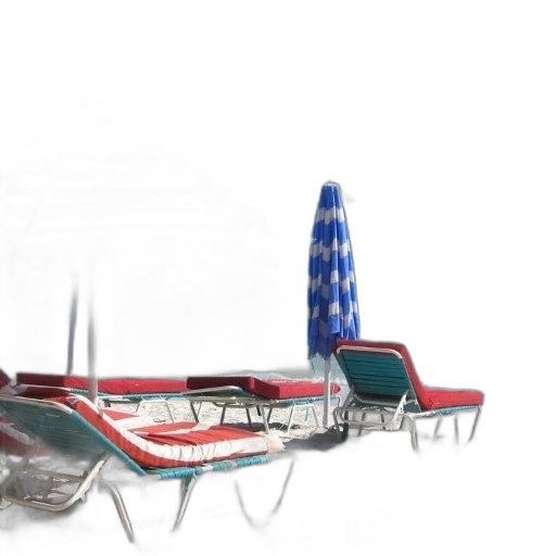 furniture, umbrella, car, 3d render transparent PNG cut-out