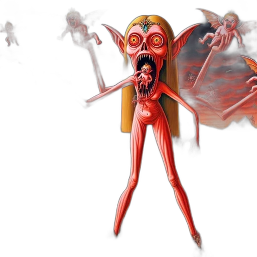 mask, creature, staff, concept art transparent PNG cut-out