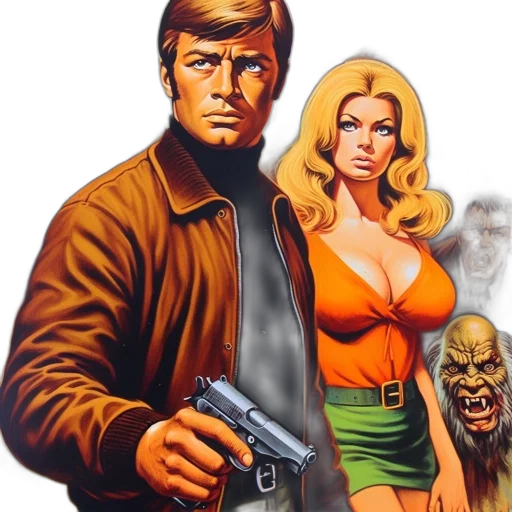 comic book art, concept art, fire, man transparent PNG cut-out