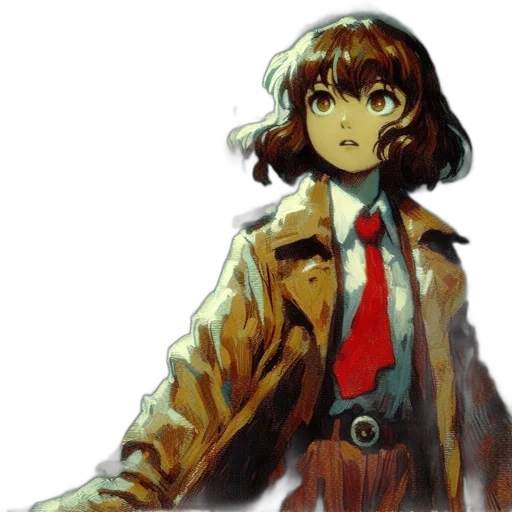 jacket, staff, face, weapon transparent PNG cut-out
