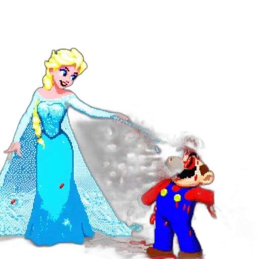 dress, crown, concept art, pixel art transparent PNG cut-out