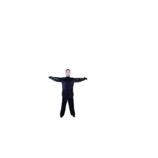 jacket, umbrella, creature, staff transparent PNG cut-out