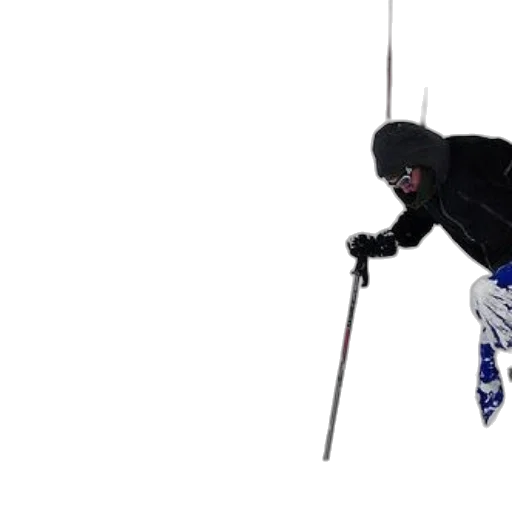 staff, skier, black, gear transparent PNG cut-out