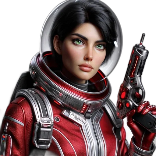 weapon, robot, face, staff transparent PNG cut-out