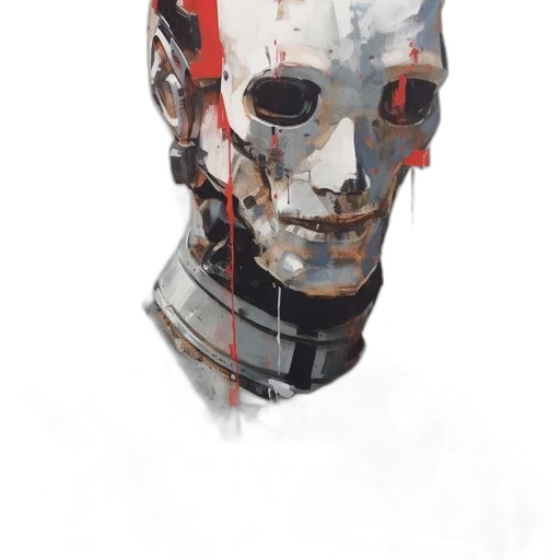 robot, face, mask, weapon transparent PNG cut-out