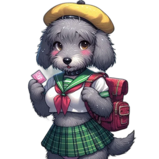 staff, animal, jacket, pixel art transparent PNG cut-out