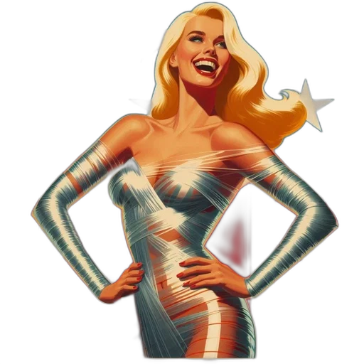 dress, comic book art, cartoon, concept art transparent PNG cut-out