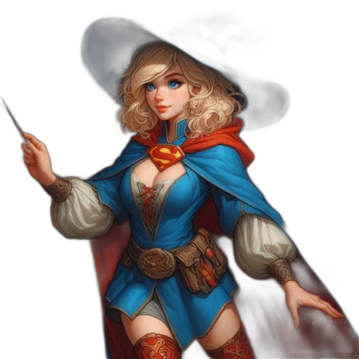 staff, sword, dress, fantasy art transparent PNG cut-out