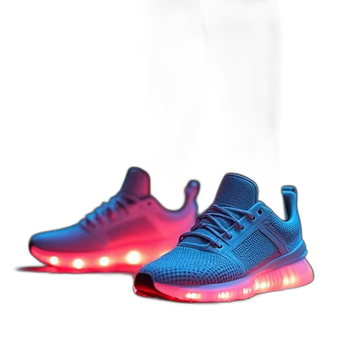 shoes, 3d render, vaporwave, concept art transparent PNG cut-out