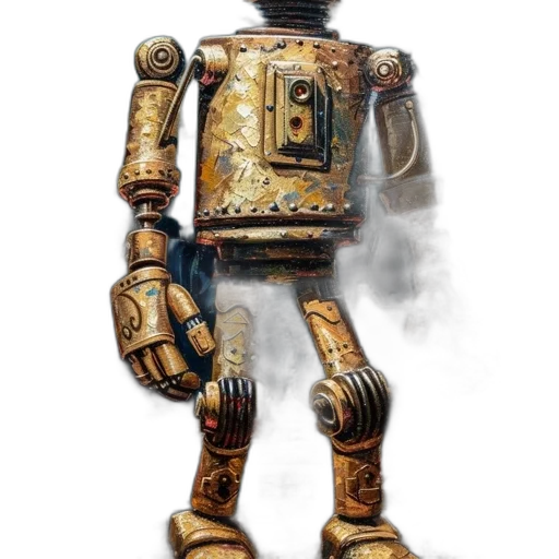 robot, staff, weapon, concept art transparent PNG cut-out