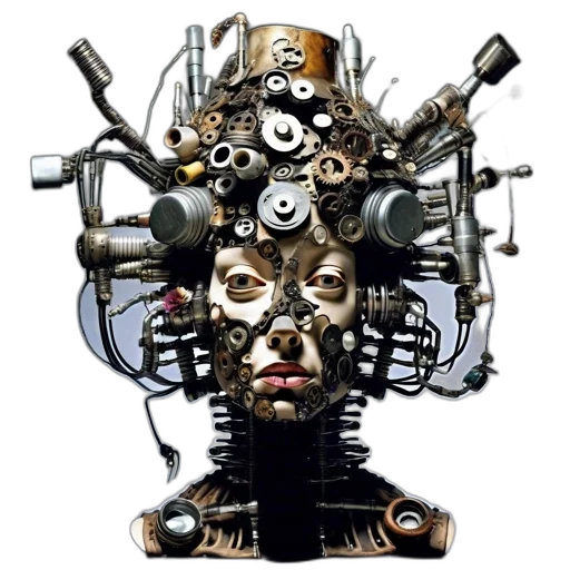 robot, mask, face, jewelry transparent PNG cut-out