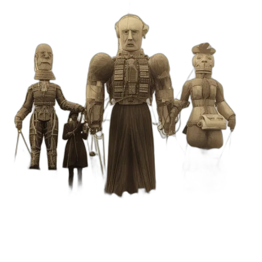concept art, 3d render, fantasy art, crowd transparent PNG cut-out