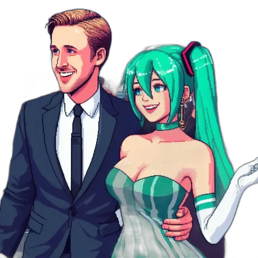 dress, pixel art, anime, concept art transparent PNG cut-out