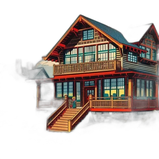building, 3d render, concept art, photorealistic transparent PNG cut-out