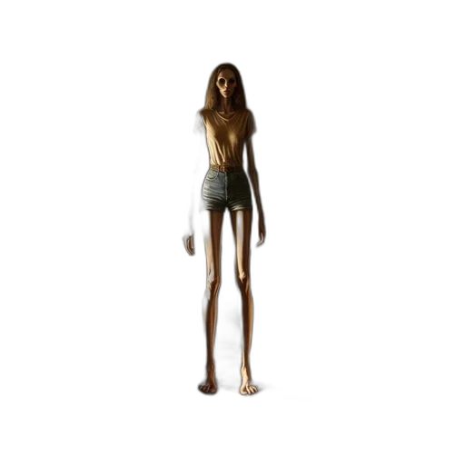 dress, creature, robot, staff transparent PNG cut-out