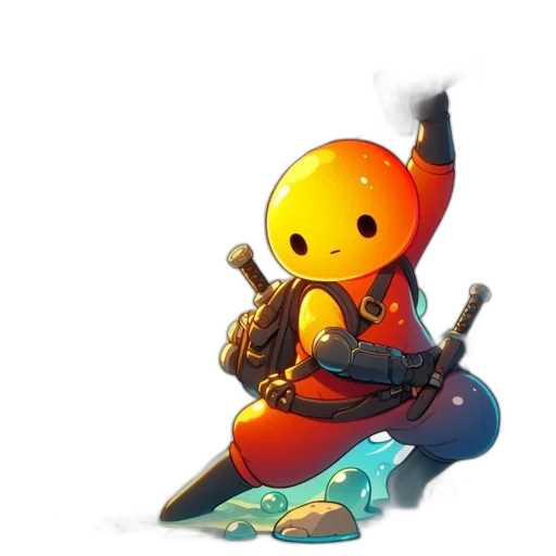 robot, weapon, staff, mask transparent PNG cut-out