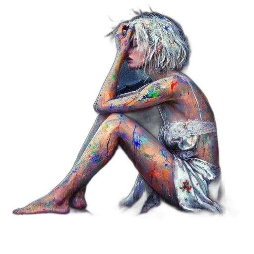 jacket, dress, face, watercolor transparent PNG cut-out