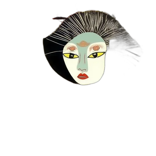 mask, face, jewelry, hair transparent PNG cut-out