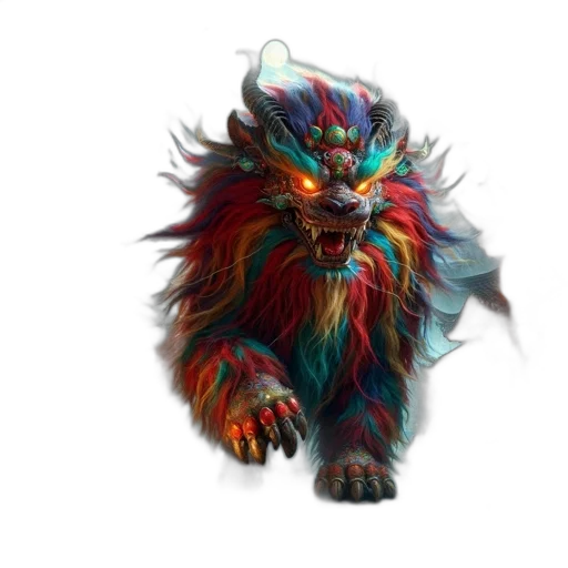 creature, animal, dragon, staff transparent PNG cut-out