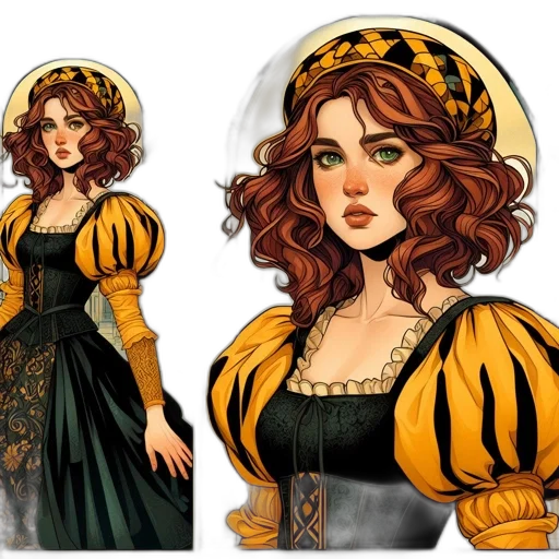 dress, concept art, fantasy art, comic book art transparent PNG cut-out