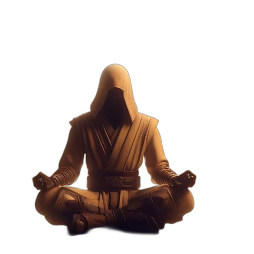 mask, jacket, staff, robot transparent PNG cut-out