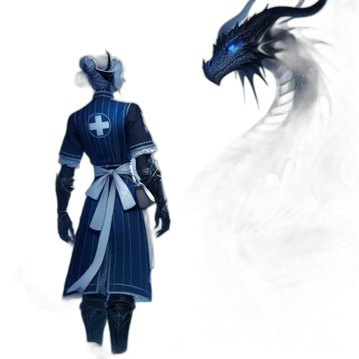 dragon, staff, mask, creature transparent PNG cut-out