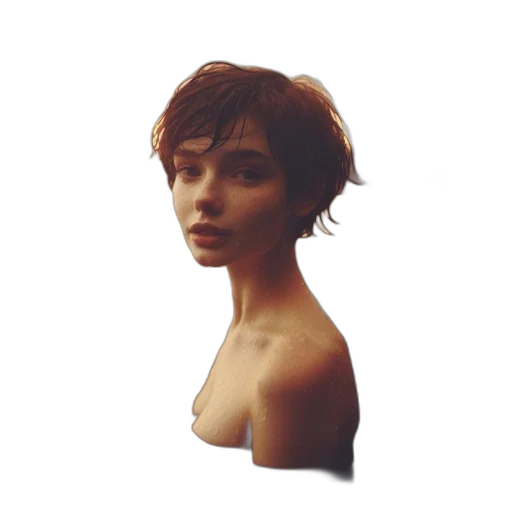 face, hair, dress, creature transparent PNG cut-out