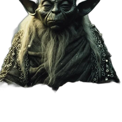 face, mask, staff, creature transparent PNG cut-out