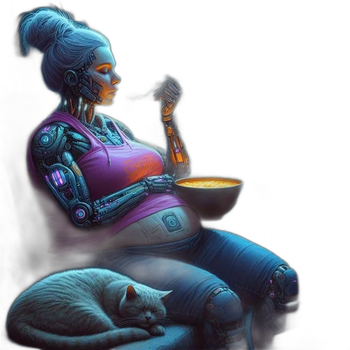 robot, jewelry, concept art, cyberpunk transparent PNG cut-out