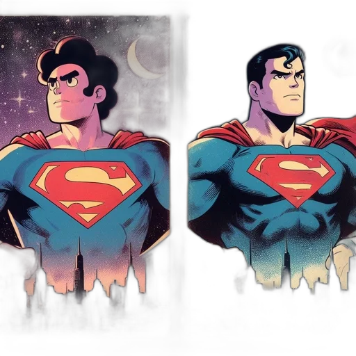 comic book art, concept art, cartoon, watercolor transparent PNG cut-out