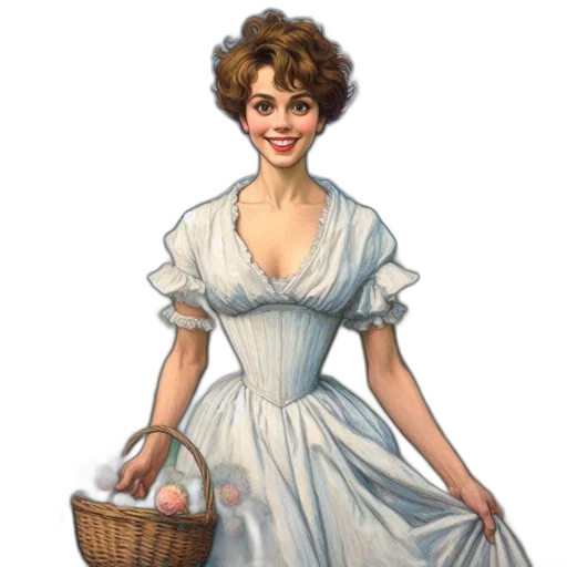 dress, staff, hat, concept art transparent PNG cut-out