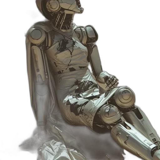 robot, weapon, concept art, 3d render transparent PNG cut-out