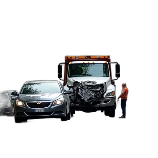 car, tow, truck, parked transparent PNG cut-out