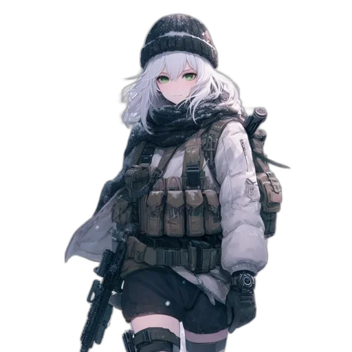 jacket, weapon, animal, hat transparent PNG cut-out
