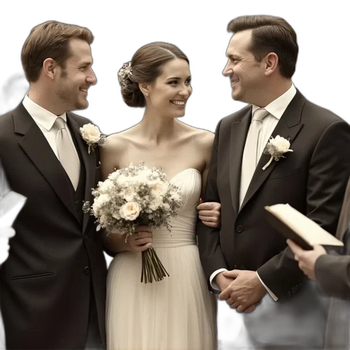 first, image, shows, wedding transparent PNG cut-out