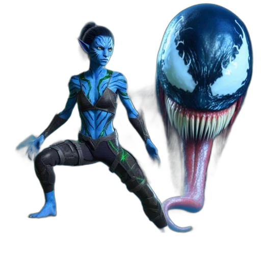 creature, mask, staff, concept art transparent PNG cut-out