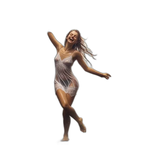 dress, photorealistic, woman, dances transparent PNG cut-out