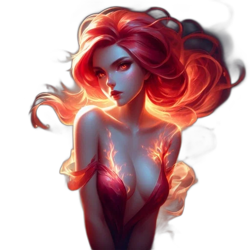 dress, fantasy art, concept art, comic book art transparent PNG cut-out