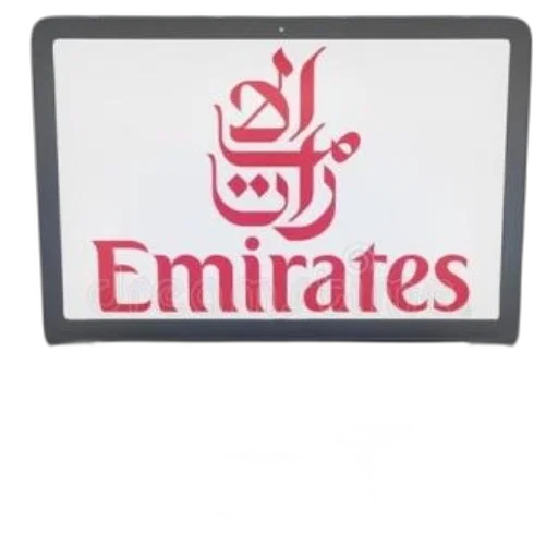 staff, laptop, emirates, logo transparent PNG cut-out
