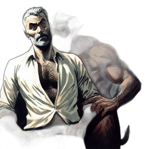 staff, mask, weapon, comic book art transparent PNG cut-out