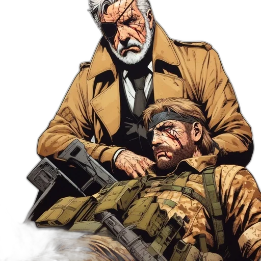weapon, jacket, comic book art, concept art transparent PNG cut-out