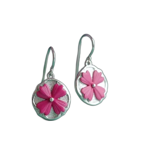 jewelry, pair, silver, earrings transparent PNG cut-out