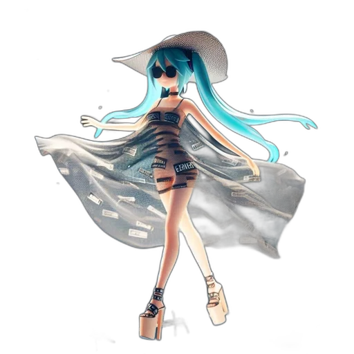 dress, robot, hat, concept art transparent PNG cut-out