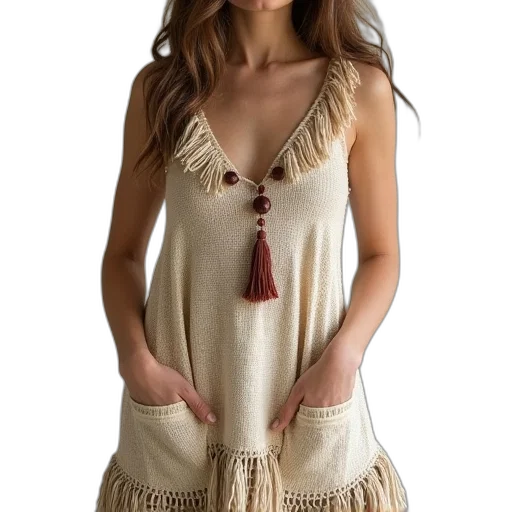 dress, earth tones, isabel, knit transparent PNG cut-out