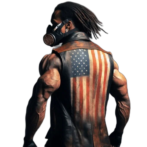 concept art, cyberpunk, comic book art, photorealistic transparent PNG cut-out