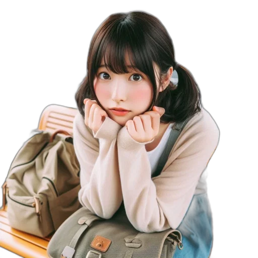 jacket, face, jewelry, staff transparent PNG cut-out
