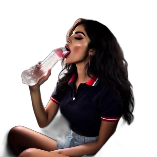 bottle, hair, face, creature transparent PNG cut-out