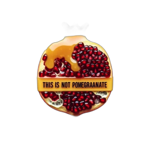 food, artistically, depicted, pomegranate transparent PNG cut-out